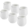 MONA baltas porcelianinis pieno ąsotis 4x4 cm, 20 ml 6 vnt.