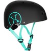 MTW001-1 ŠALMAS Juodas IR MĖLYNAS DYDŽIO. XS (48-52cm) NILS EXTREME