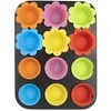 Muffin kepimo forma bandelėms, silikoninės formelės, 12 vnt