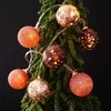 Nedūžtantys violetiniai kalėdinės eglutės šviestuvai 10 LED 4 cm