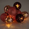 Nedūžtantys violetiniai kalėdinės eglutės šviestuvai 10 LED 4 cm