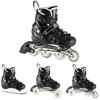 NH10905 4in1 Juodas LED DYDIS. S(31-34) INLINE PAČIŪRĖS SU MATMENIAIS NILS EXTREME HOCKEY RAIL