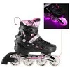 NH10905 4in1 rožinis LED DYDIS. L(39-42) INLINE RIUDŽIAI SU MATMENYS. NILS EXTREME HOCKEY RAIL