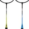 NRZ014 PLIENINIS / BADMINTONAS RINKINYS 4 REKETĖS + 3 VEŽĖLIAI + TINKLAI 195x22cm + NILS dangtelis
