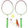 NRZ051 PLIENINIS / BADMINTONAS RINKINYS 2 RAKETĖS + SKRAUTĖS + KUMULIAI JAUNIEJI NILAI
