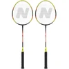 NRZ204-1 ALIUMINIO BADMINTONO RAKETĖS + 3 PLUNKSNINĖS LAUKELĖS + NILS UŽDANGALAS