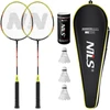 NRZ204-1 ALIUMINIO BADMINTONO RAKETĖS + 3 PLUNKSNINĖS LAUKELĖS + NILS UŽDANGALAS