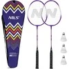 NRZ2053 ALIUMINIO / BADMINTONO RINKINYS 2 REKETĖS + 3 VEŽĖLIAI + NILS dangtelis