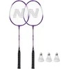 NRZ2053 ALIUMINIO / BADMINTONO RINKINYS 2 REKETĖS + 3 VEŽĖLIAI + NILS dangtelis