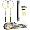 NRZ262 ALIUMINIO / BADMINTONO RINKINYS 2 REKETĖS + 3 PLUNKSTINĖS ŽALINĖS + TINKLAS 600x60cm + NILS dangtelis
