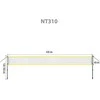NT310 BADMINTON TINKLAS TELESKOPINIS Stulpeliai 630x60cm + NILS VISAS dangtis