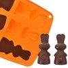 Oranžinis zuikis silikoninis sausainis ir praline formelė