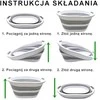 Ovalus sulankstomas dubuo 50 x 37 cm baltas ir pilkas OVAL COMPACT 25L