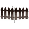 Palisade sodo tvoros apvadų komplektas rudas 10 vnt. 200 cm 20x15 cm