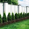 Palisade sodo tvoros apvadų komplektas rudas 10 vnt. 200 cm 20x15 cm