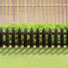 Palisade sodo tvoros apvadų komplektas rudas 10 vnt. 200 cm 20x15 cm