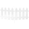 Palisade sodo tvoros baltų kraštinių apvadų rinkinys 10 vnt. 200 cm 20x15 cm