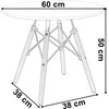 PARIS DTW apvalus stalas 60 cm baltas