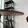PARIS Juodas DTW apvalus stalas, 80 cm, uosis