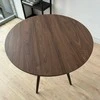 PARIS Juodas DTW apvalus stalas, 80 cm, uosis
