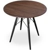 PARIS Juodas DTW apvalus stalas, 80 cm, uosis