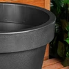 Plastikinis sodo vazonas, juodas, apvalus, 48 ​​cm