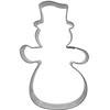 Plieninė konditerijos pjaustyklė / imbierinių sausainių formelė sniego senelis 7,5 cm