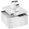 Plieninis formos žiedinis stūmoklio lankas indams formuoti tešlos kvadratą 8x8x4 cm