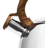 Plieninis virdulys su švilpuku, automatinis, vandens virimui, tradicinis sidabrinis, 1,5 l
