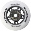 PU 70x24 82A MATTE Baltas (4 vnt.) + ABEC-9 (8 vnt.) NILS EXTREME RINKINYS