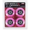 PU 72x24 82A (4 vnt.) rožinė + ABEC-7 (8 vnt.) NILS EXTREME SET