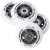 PU 72x24 82A MATTE Baltas (4 vnt.) + ABEC-9 (8 vnt.) NILS EXTREME RINKINYS