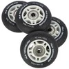PU 72x24 82A MATTE Juodas (4 vnt.) + ABEC-9 (8 vnt.) NILS EXTREME SET