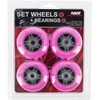 PU 76x24 82A (4 vnt.) rožinė + ABEC-7 (8 vnt.) NILS EXTREME SET