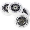 PU 80x24 82A MATTE Baltas (4 vnt.) + ABEC-9 (8 vnt.) NILS EXTREME RINKINYS