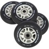 PU 80x24 82A MATTE Juodas (4 vnt.) + ABEC-9 (8 vnt.) NILS EXTREME RINKINYS