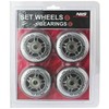 PU 80x24 82A TRANSPARENT (4 vnt.) + ABEC-7 (8 vnt.) NILS EXTREME RINKINYS