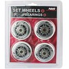 PU 84x24 82A Baltas (4 vnt.) + ABEC-7 CHROME (8 vnt.) NILS EXTREME RINKINYS