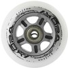 PU 84x24 82A Baltas (4 vnt.) + ABEC-7 CHROME (8 vnt.) NILS EXTREME RINKINYS