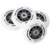 PU 84x24 82A MATTE Baltas (4 vnt) + ABEC-9 CHROME (8 vnt) NILS EXTREME RINKINYS