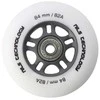 PU 84x24 82A MATTE Baltas (4 vnt) + ABEC-9 CHROME (8 vnt) NILS EXTREME RINKINYS