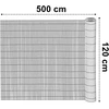 PVC balkono uždangalas 120x500 cm BARU antracito spalvos