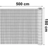 PVC balkono uždangalas 180x500 cm BARU antracito spalvos