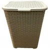 RATTAN balta šiukšliadėžė 60l - smėlio spalvos 435x337x602 mm