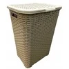 RATTAN balta šiukšliadėžė 60l - smėlio spalvos 435x337x602 mm
