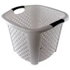 RATTAN kvadratinis krepšelis 34l - baltas 44x44x33 cm