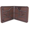 RATTAN maitinimo stalas, sulankstomas į lagaminą, 180 cm, ruda