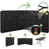 RATTAN maitinimo stalas sulankstomas į lagaminą - 180 cm, juodas
