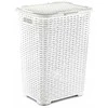 RATTAN skalbinių krepšelis 45l - baltas 400x316x550