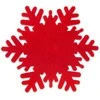 Raudono veltinio snaigės puodelio padėkliukas, rinkinys 6, 13,5 cm